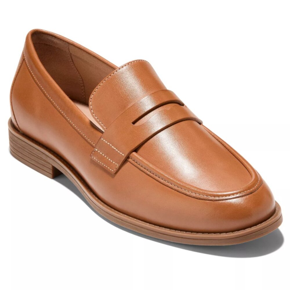 NWT Cole Haan Haverhill Women's Tan Leather Penny Loafers Size 6.5 - Picture 7 of 7